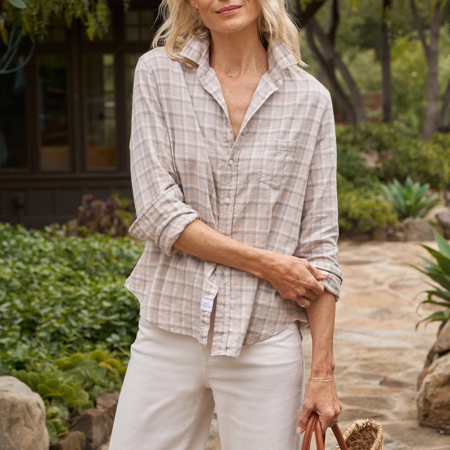 Clothing Frank & Eileen | Eileen Relaxed Button-Up Shirt Sand/Gray Plaid