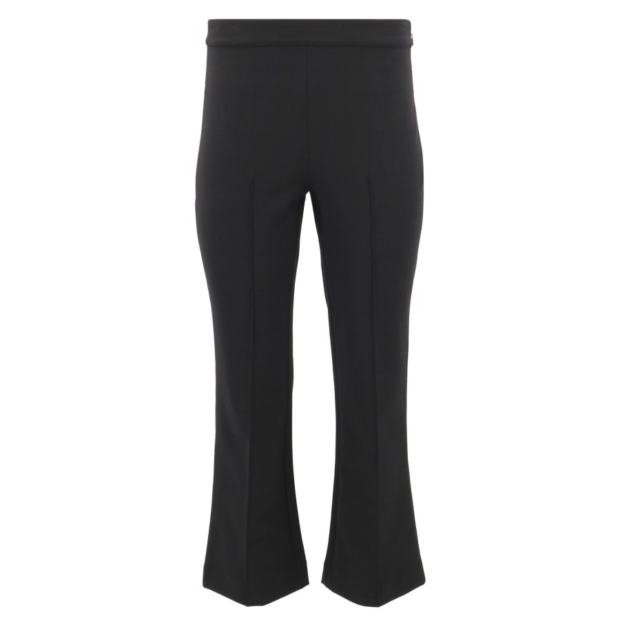 Clothing Vince | Mid-Rise Pintuck Crop Flare Pant Black
