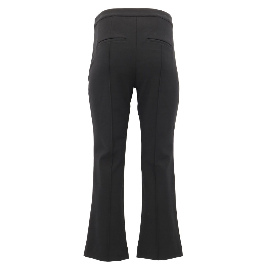 Clothing Vince | Mid-Rise Pintuck Crop Flare Pant Black