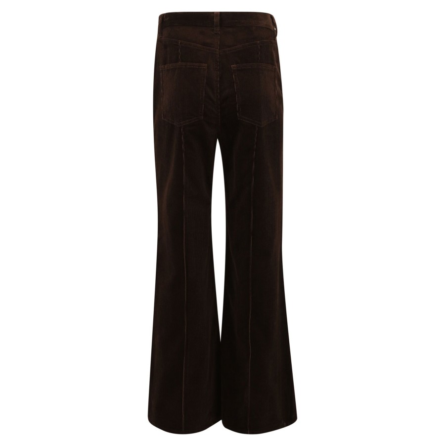 Clothing Polo Ralph Lauren | Pintucked Cord Flare Pant Dark Beech