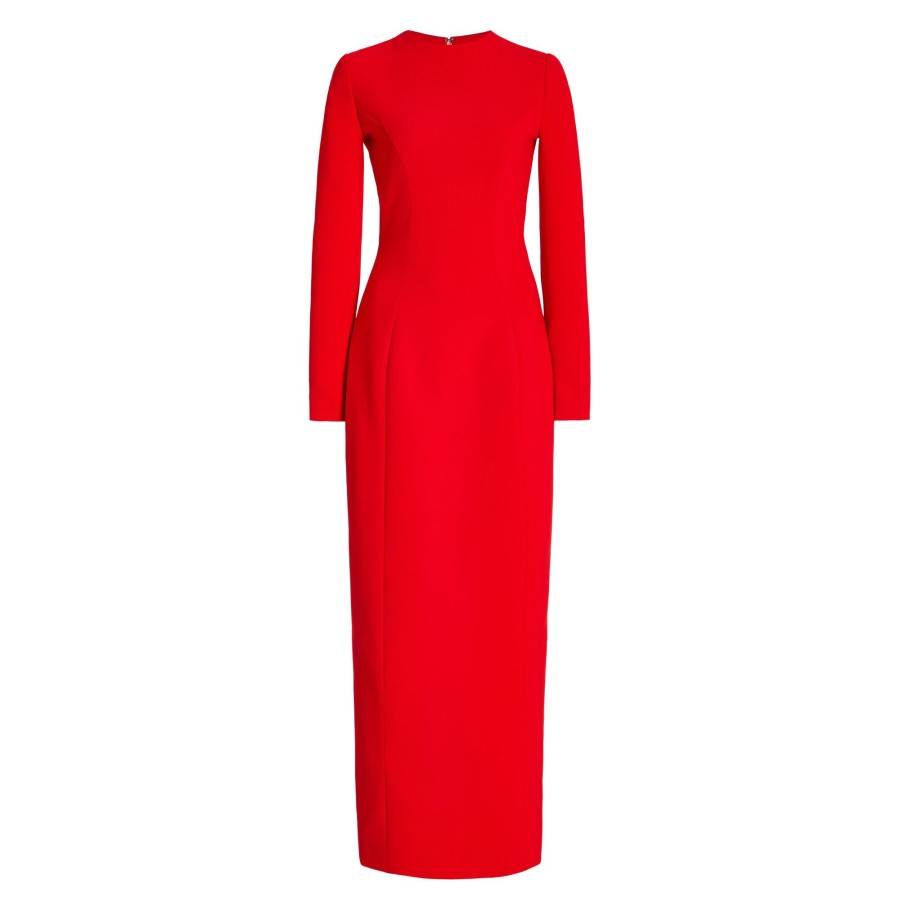 Clothing Carolina Herrera | Column Midi Dress Poppy
