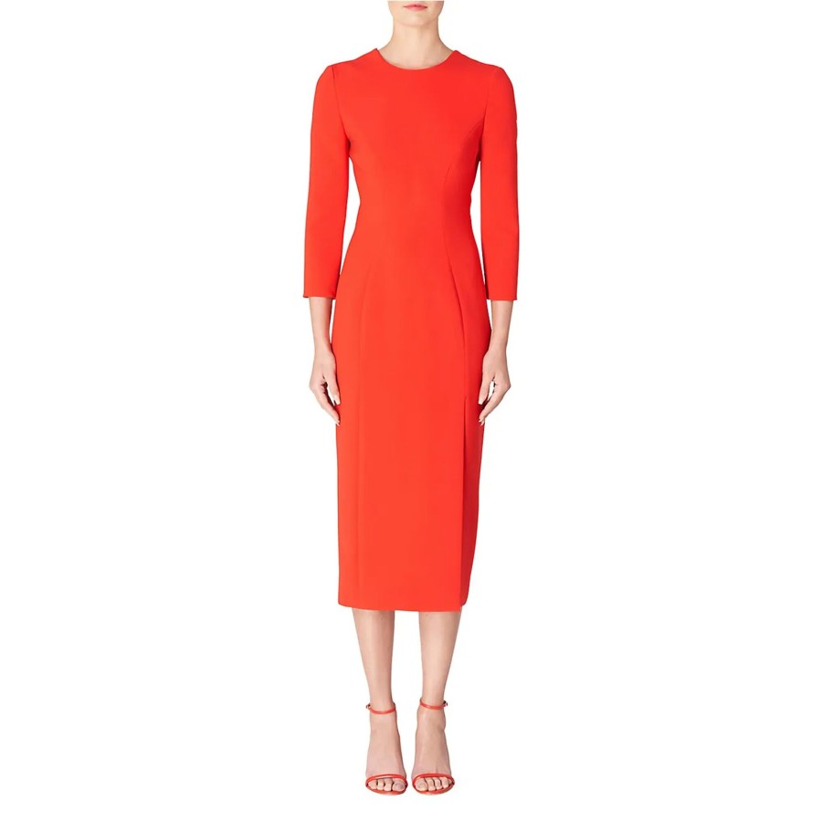 Clothing Carolina Herrera | Column Midi Dress Poppy