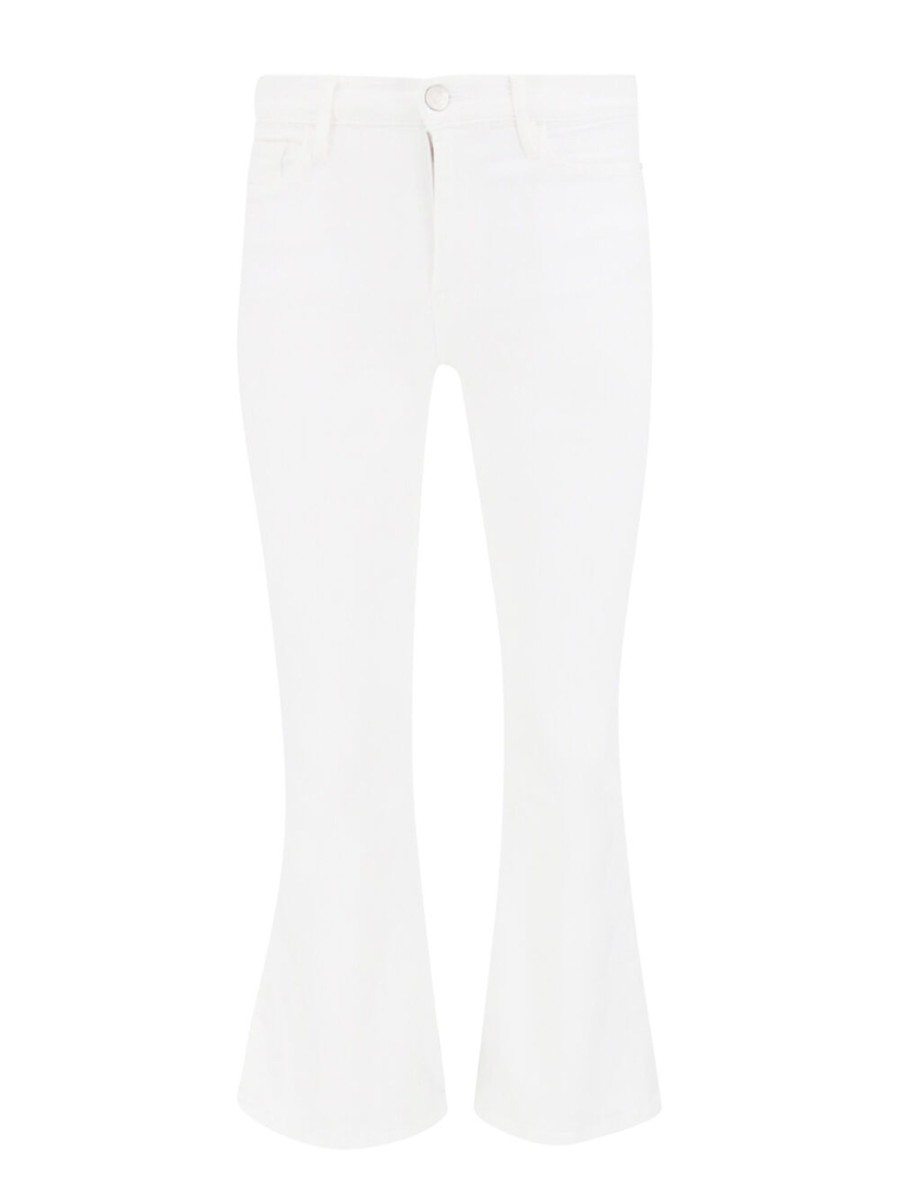 Clothing Frame | Le Crop Flare Mini Slits Jeans Blanc