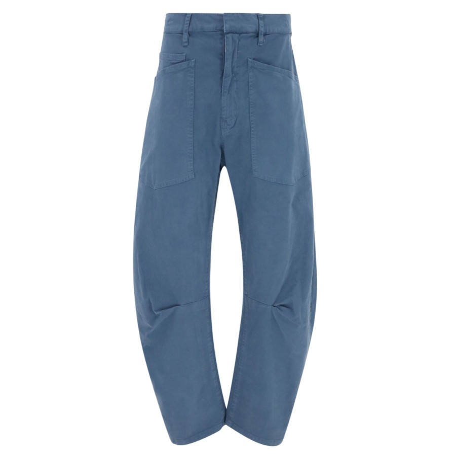 Clothing Nili Lotan | Shon Tapered Pants Cadet Blue