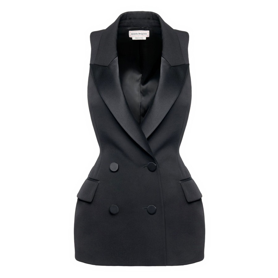 Clothing Alexander McQueen | Racerback Sleeveless Jacket Black