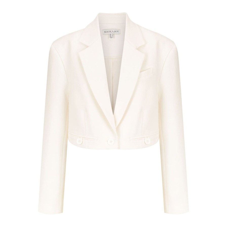 Clothing Shona Joy | Amura Crop Blazer Cream