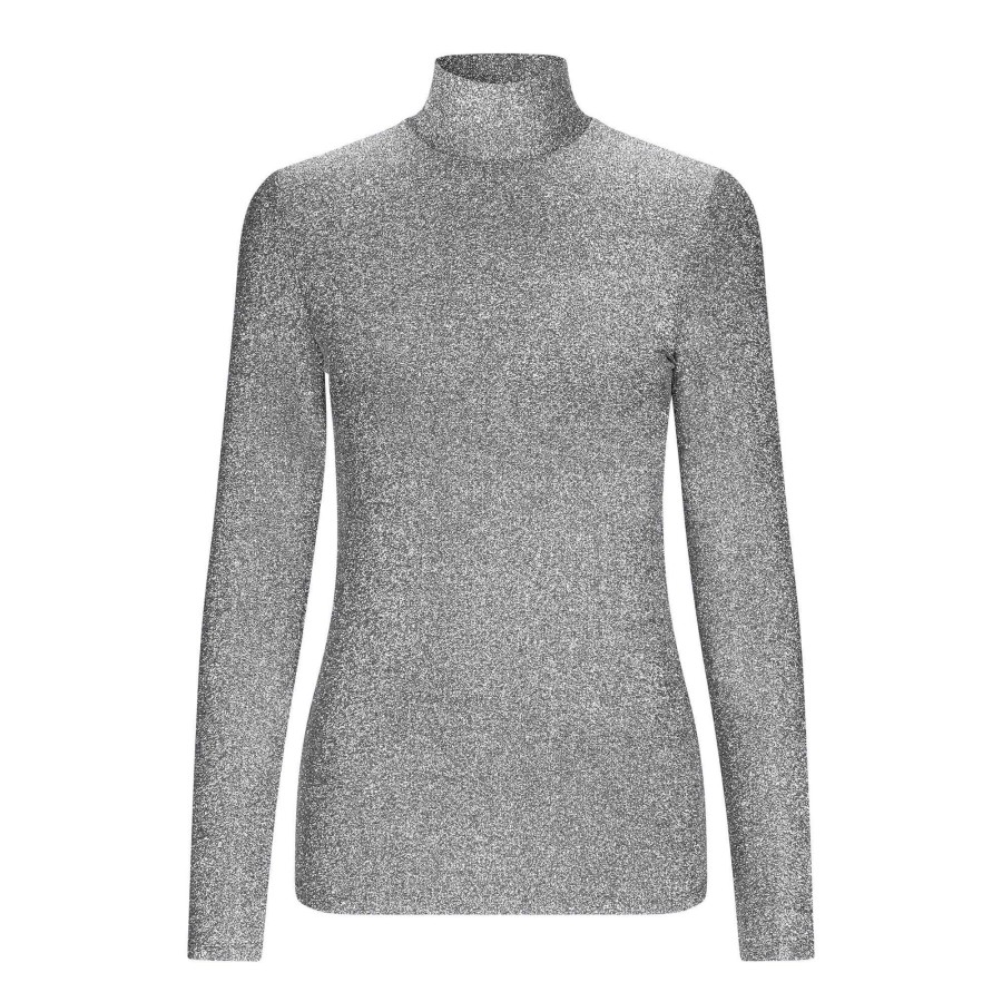 Clothing Baum Und Pferdgarten | Jacka Shimmer Long Sleeve Blouse Gray