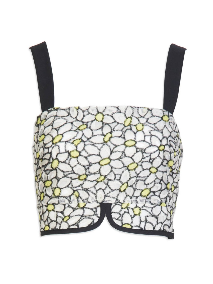 Clothing Tanya Taylor | Soha Crop Top Wht_Blk