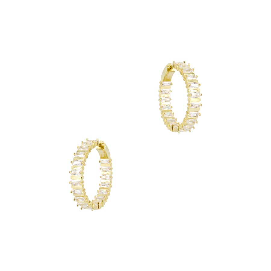 Jewelry Nickho Rey | Taylor Hoops Clear/Gold