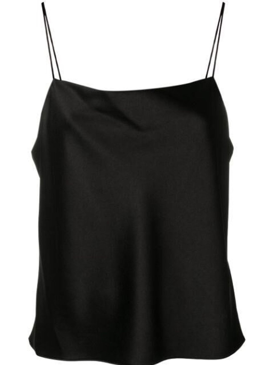 Clothing Alice + Olivia | Harmon Drapey Slip Tank Black