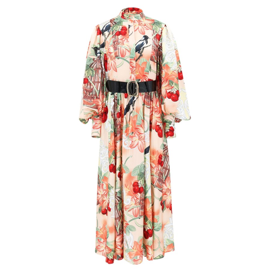 Clothing Leo Lin | Nellie Midi Dress Fortune Print