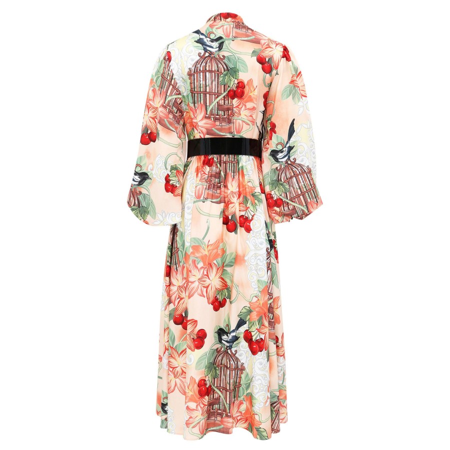 Clothing Leo Lin | Nellie Midi Dress Fortune Print