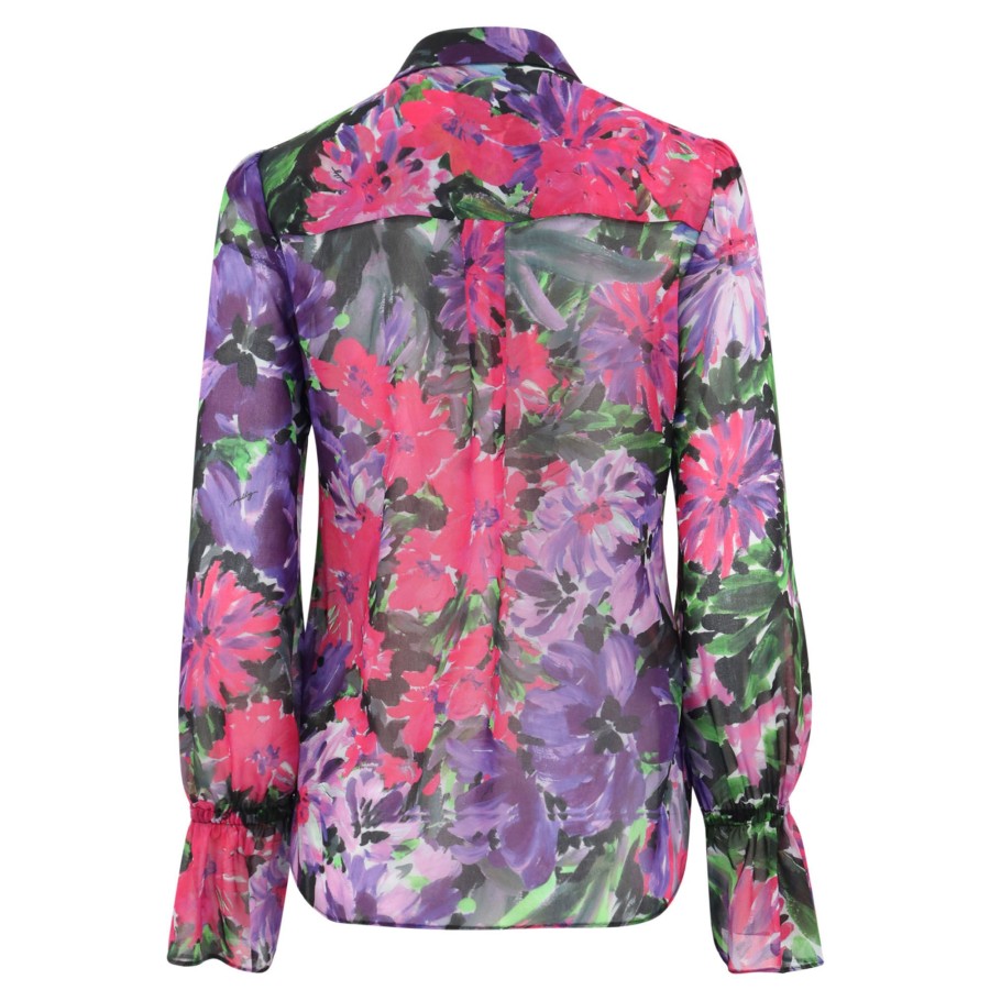 Clothing Milly | Lacey Garden Floral Blouse Multi