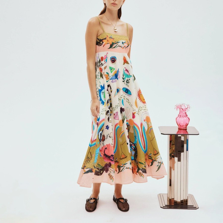 Clothing Alemais | Evergreen Midi Sundress Multi