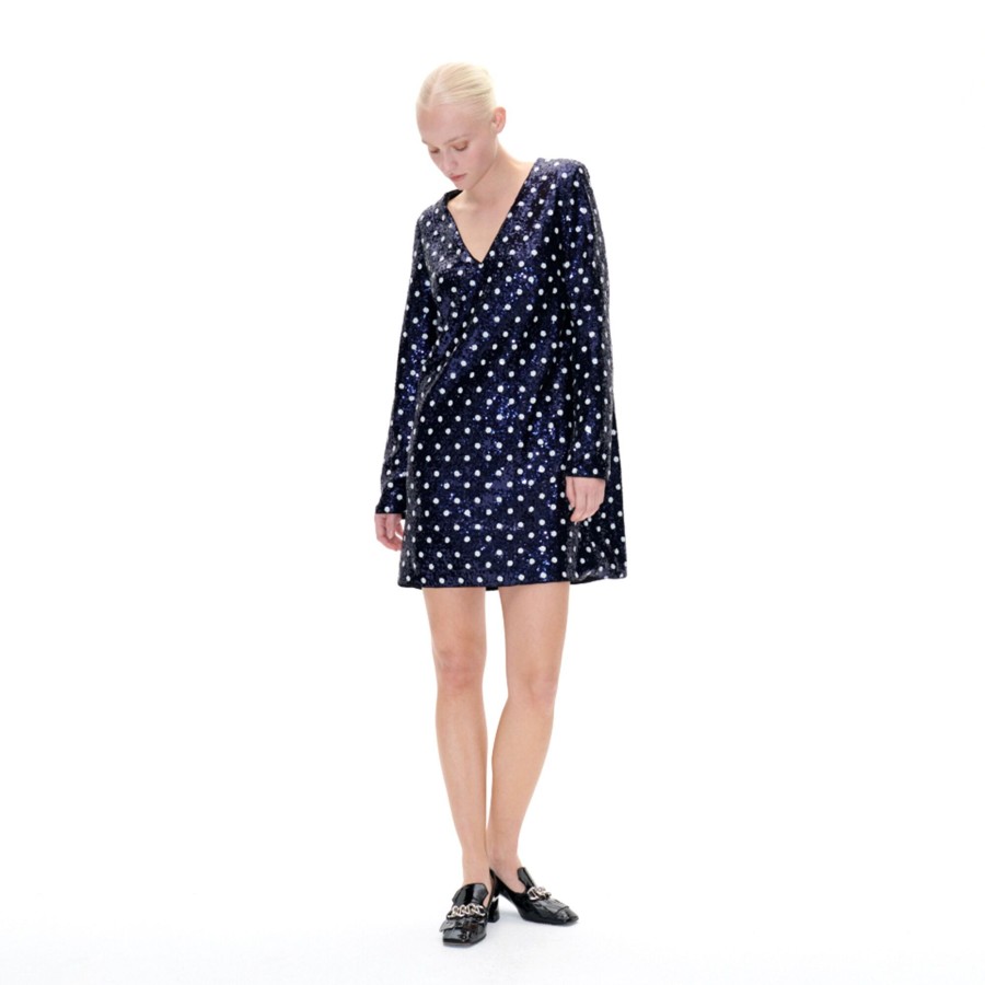 Clothing Baum Und Pferdgarten | Javona Sequin Polka Dot Dress Black