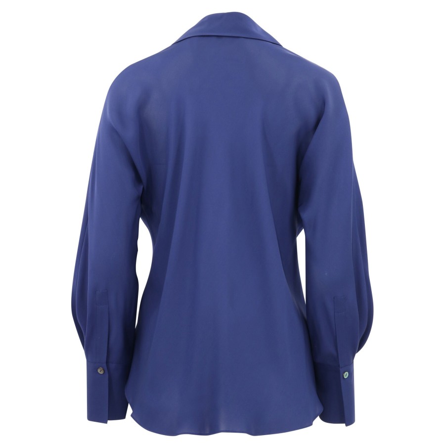 Clothing Vince | Silk Bias Dolman-Sleeve Shirt Black