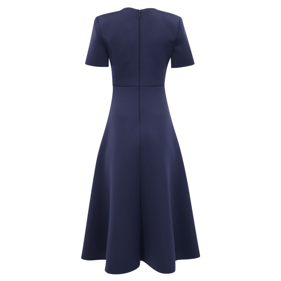 Clothing Badgley Mischka | Fit And Flare Dress Navy