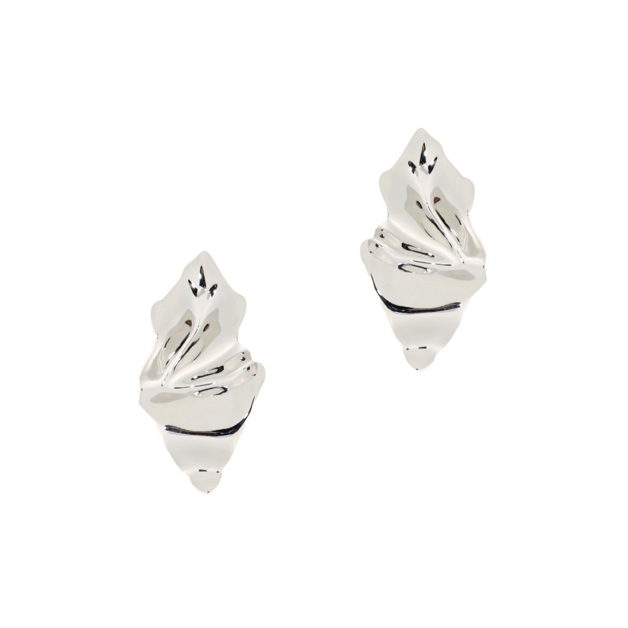 Jewelry Alexis Bittar | Crumpled Small Post Earrings Rhodium