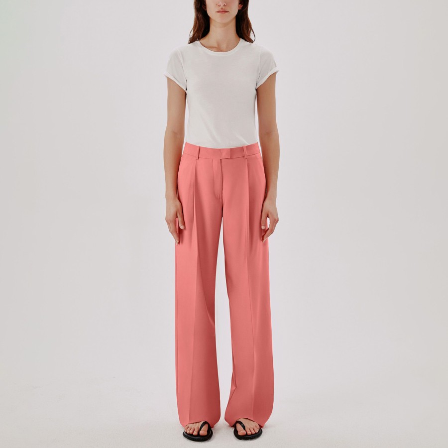Clothing Another Tomorrow | Relaxed Wide Leg Pant Pink