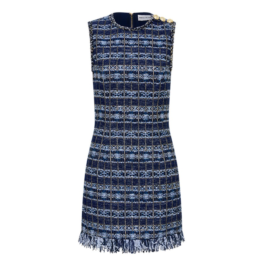 Clothing Rebecca Vallance | Caroline Mini Dress Blue