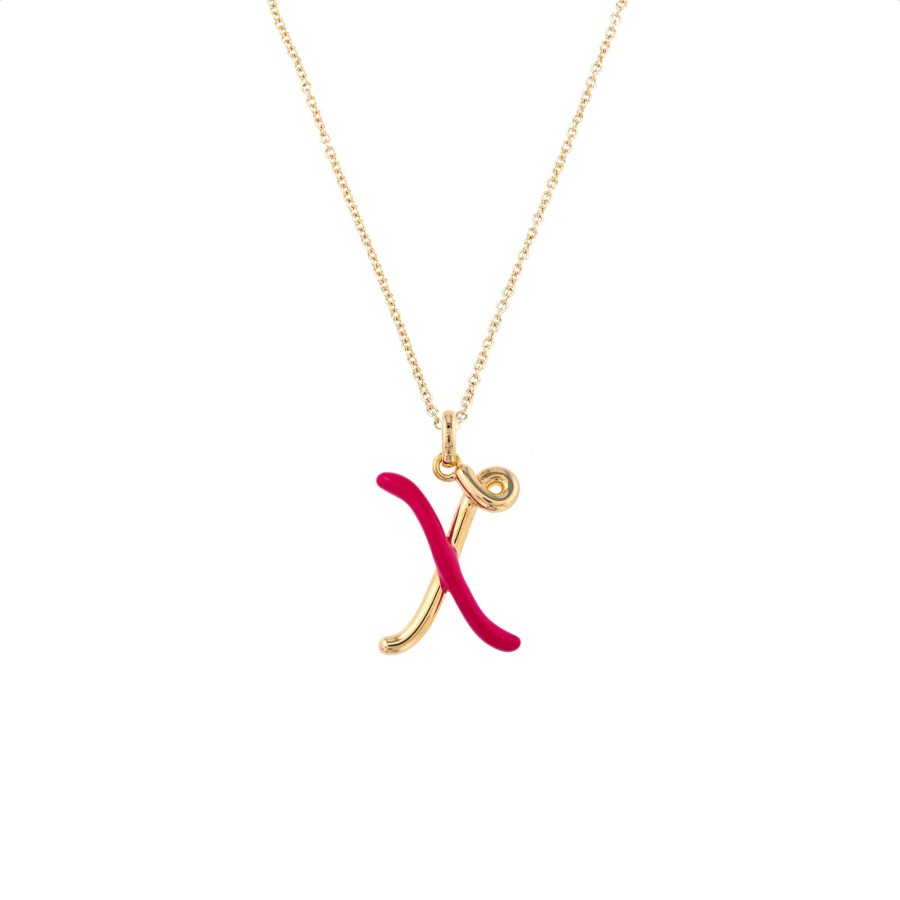 Jewelry Bea Bongiasca | Letter X Charm Necklace Amarena