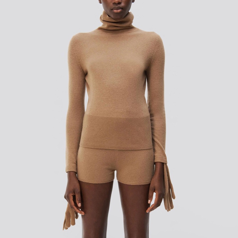 Clothing Simkhai | Dita Cashmere Gloved Turtleneck Grey
