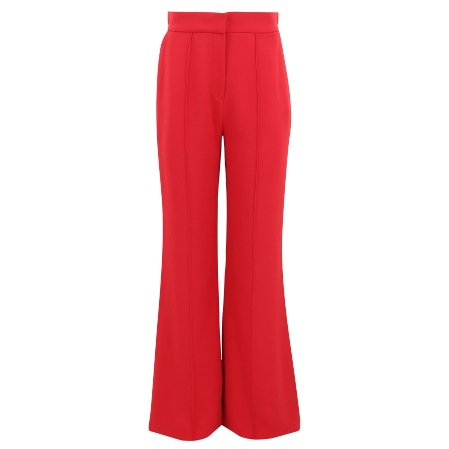 Clothing Elie Saab | Fla Crepe Pant Red