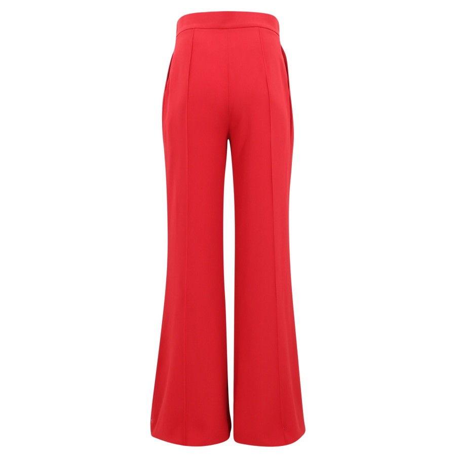 Clothing Elie Saab | Fla Crepe Pant Red