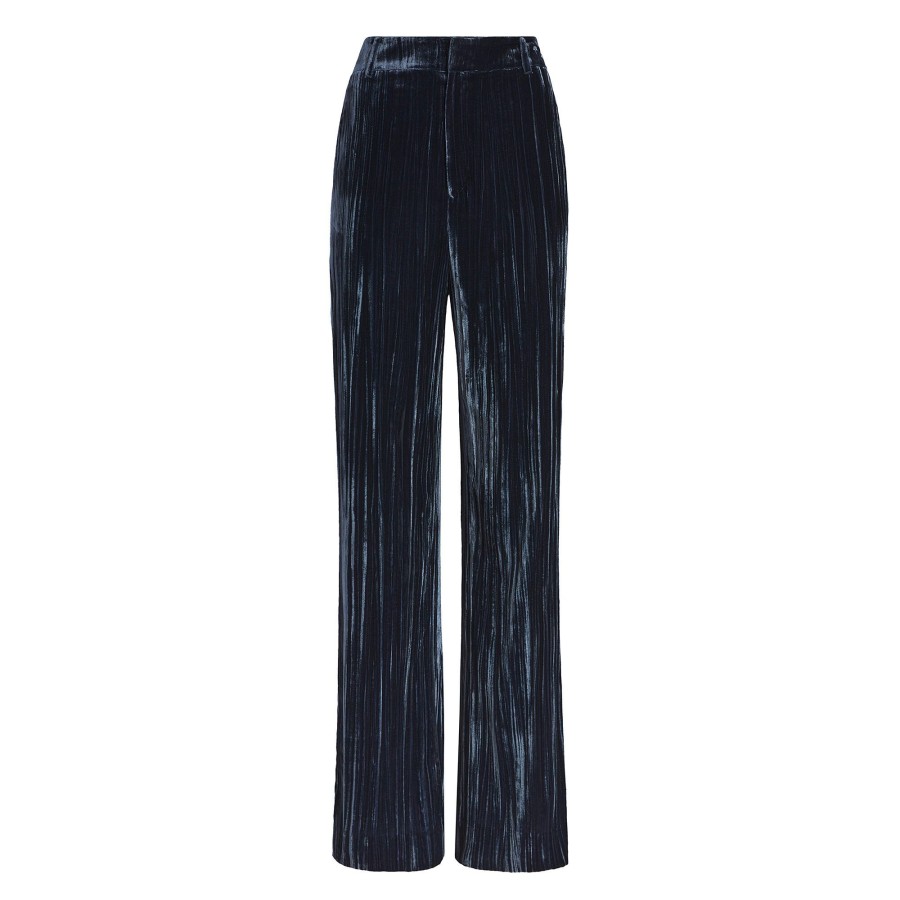 Clothing Cinq à Sept | Collins Velvet Wide-Leg Pant Black