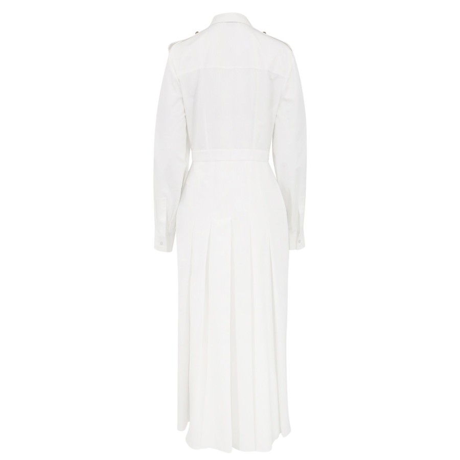 Clothing Alexander McQueen | Cutaway Military Shirt Optical White