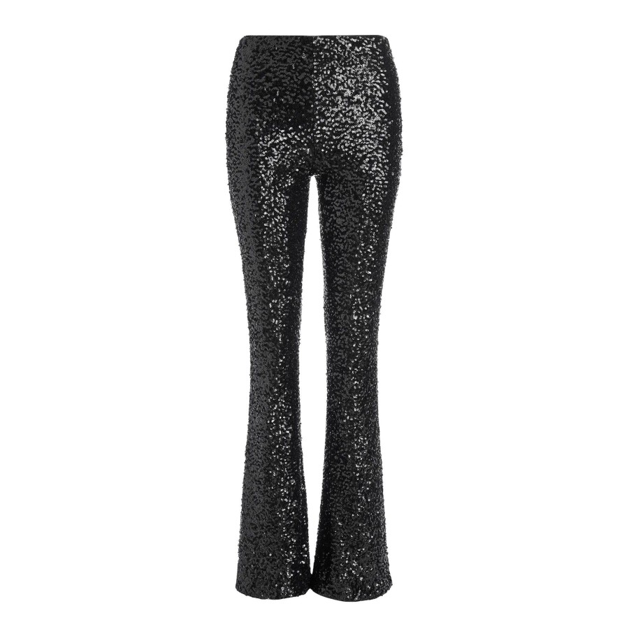 Clothing Alice + Olivia | Sequin Bootcut Pant Black
