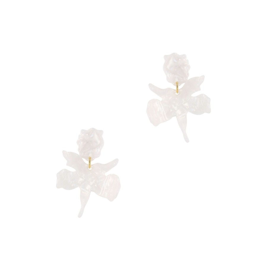 Jewelry Lele Sadoughi | Small Paper Lily Earrings Mother Of Pearl