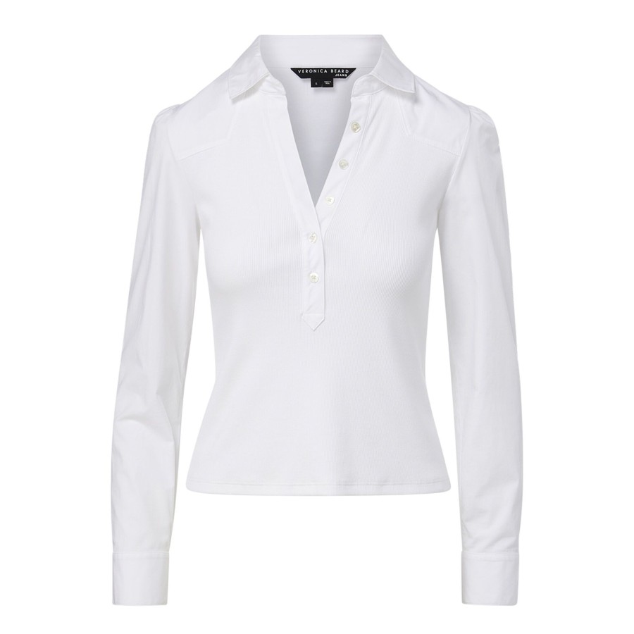 Clothing Veronica Beard | Hania Button Down Top White