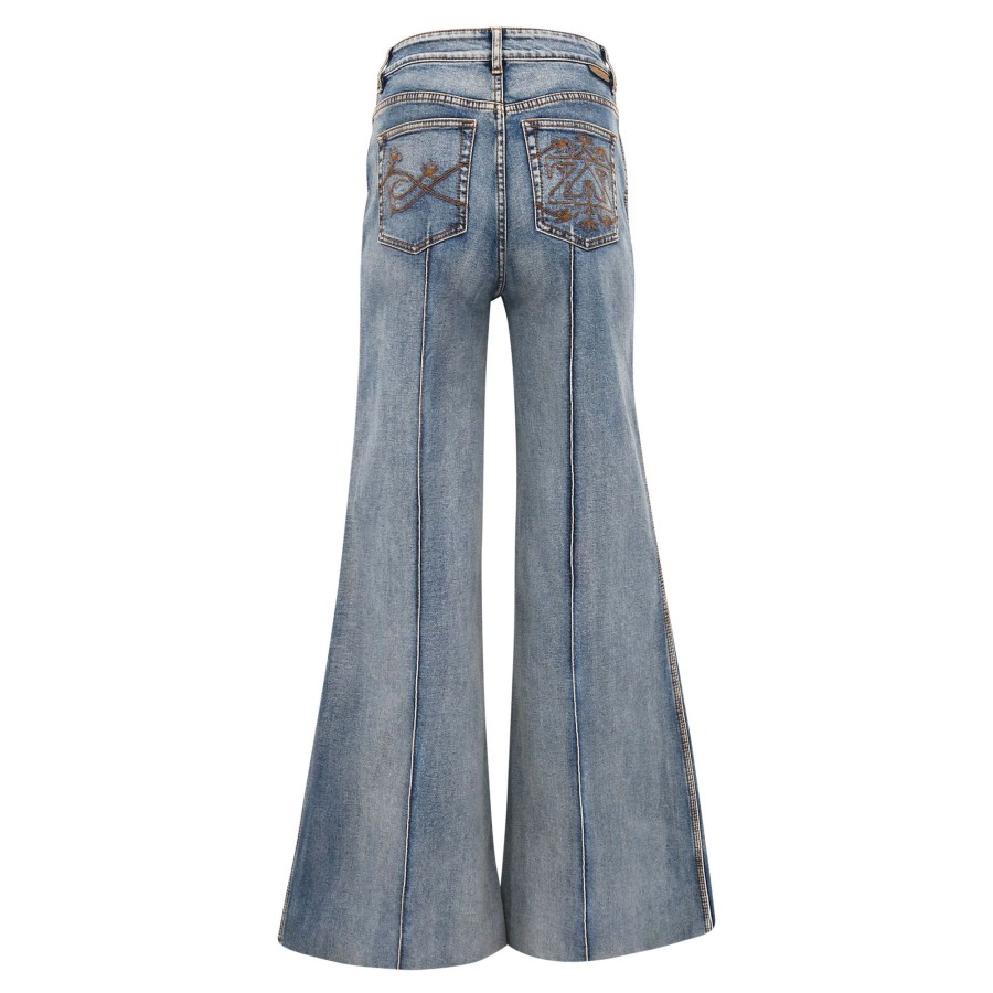 Clothing Zimmermann | Luminosity Wide Leg Jean Briny Blue
