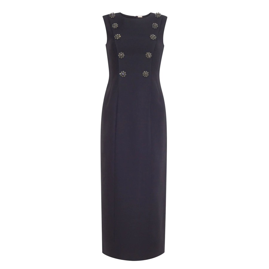 Clothing Adam Lippes | Aubrey Dress In Double Face Stretch Wool Navy