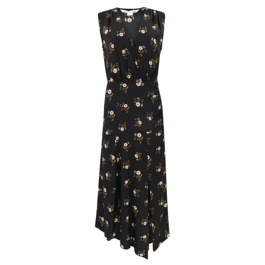 Clothing Veronica Beard | Wixson Dress Black Multi