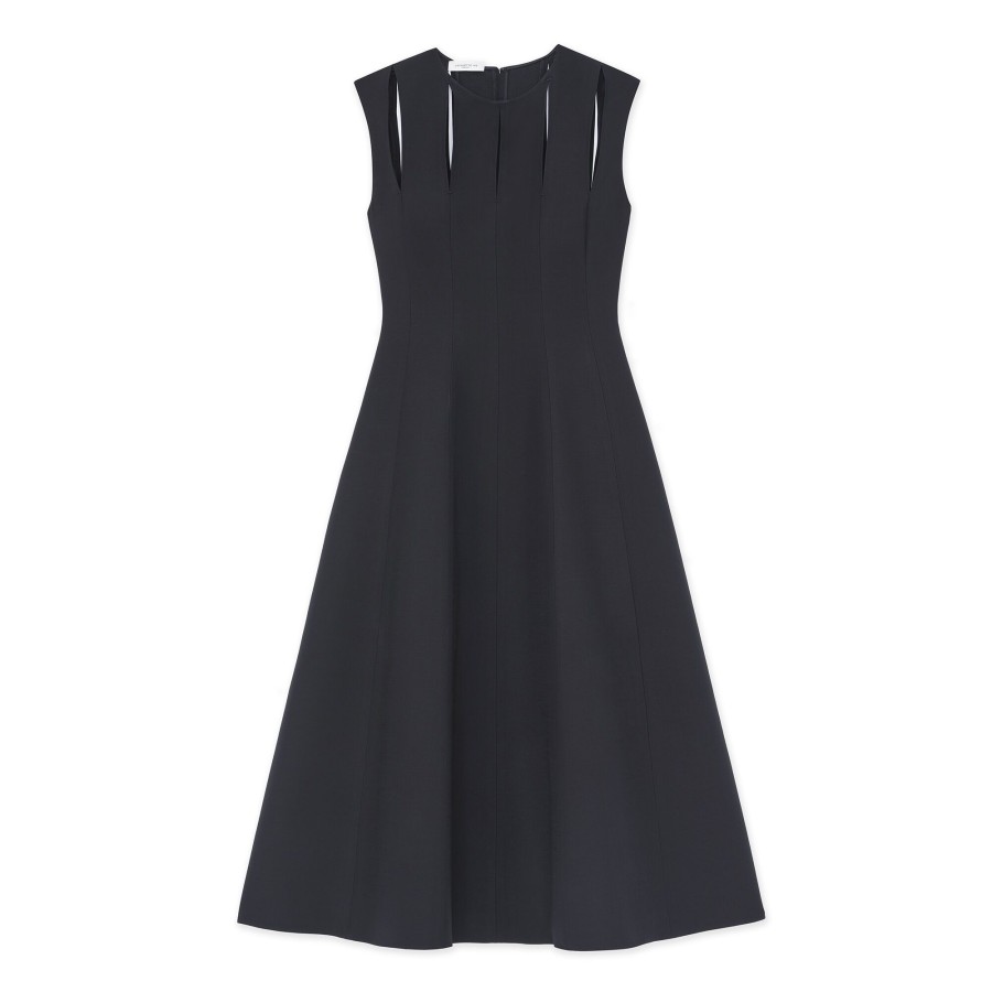 Clothing Lafayette 148 New York | Cutout Midi Dress Black