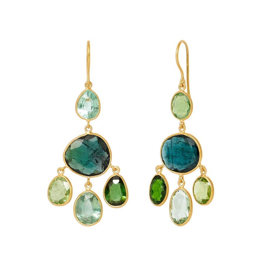 Jewelry Pippa Small | 18Kt Gaia Jelly Fish Earrings Green Tourmaline