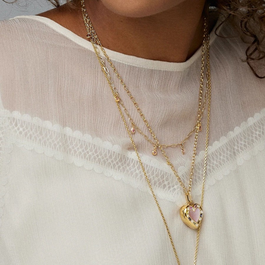 Jewelry Sorellina | Multi-Shape Bezel Necklace Rainbow