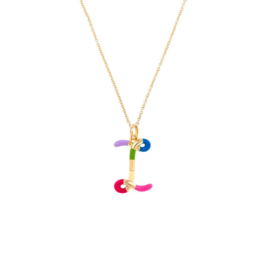 Jewelry Bea Bongiasca | Letter I Charm Necklace Multi