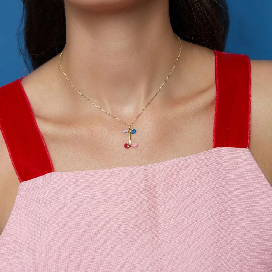 Jewelry Bea Bongiasca | Letter I Charm Necklace Multi