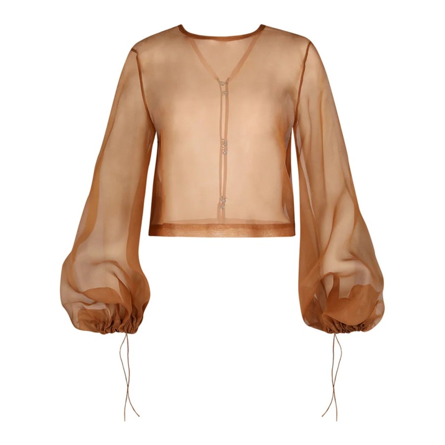 Clothing Sandra Weil | Whisperer Blouse Tobacco