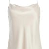 Clothing Alice + Olivia | Harmon Drapey Slip Tank Off White (Out Of Stock)