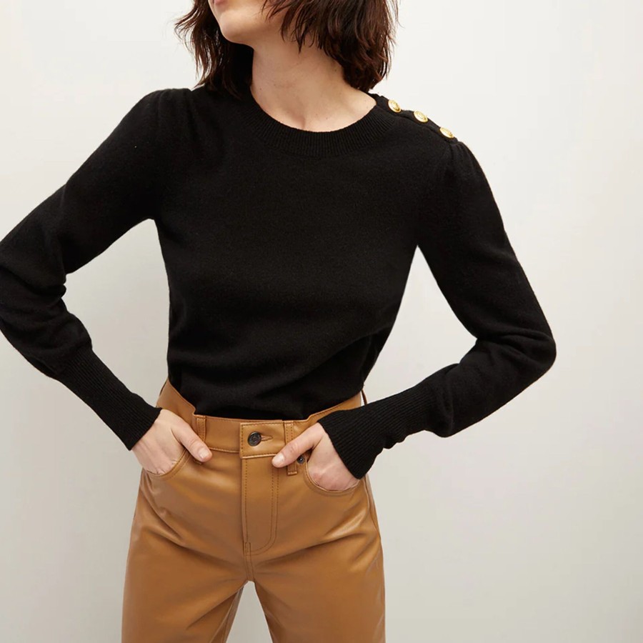 Clothing Veronica Beard | Nelia Cashmere Pullover Black