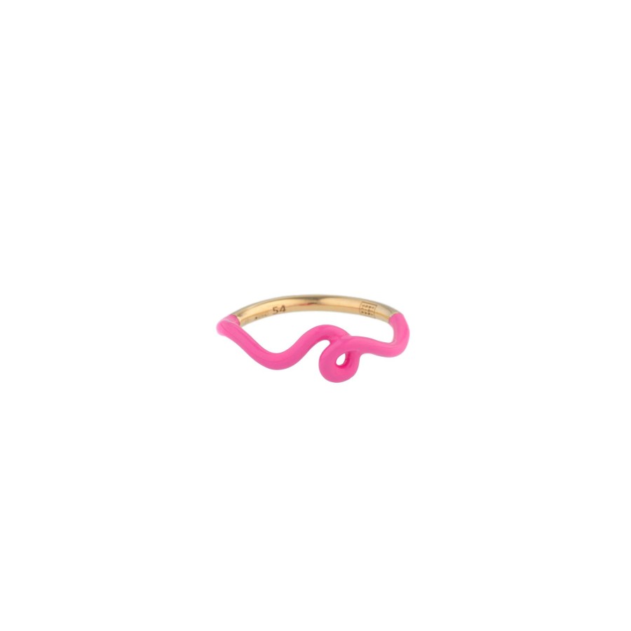 Jewelry Bea Bongiasca | Wave Stacking Ring Pink