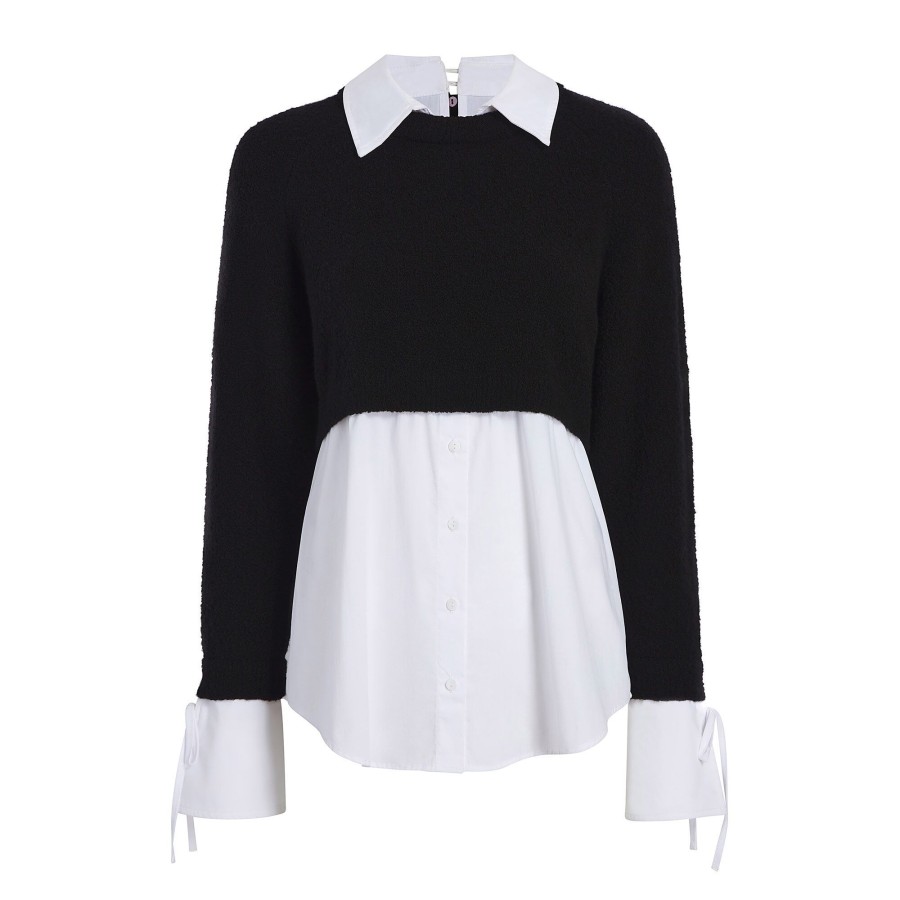 Clothing Cinq à Sept | Nelida Top Black/White