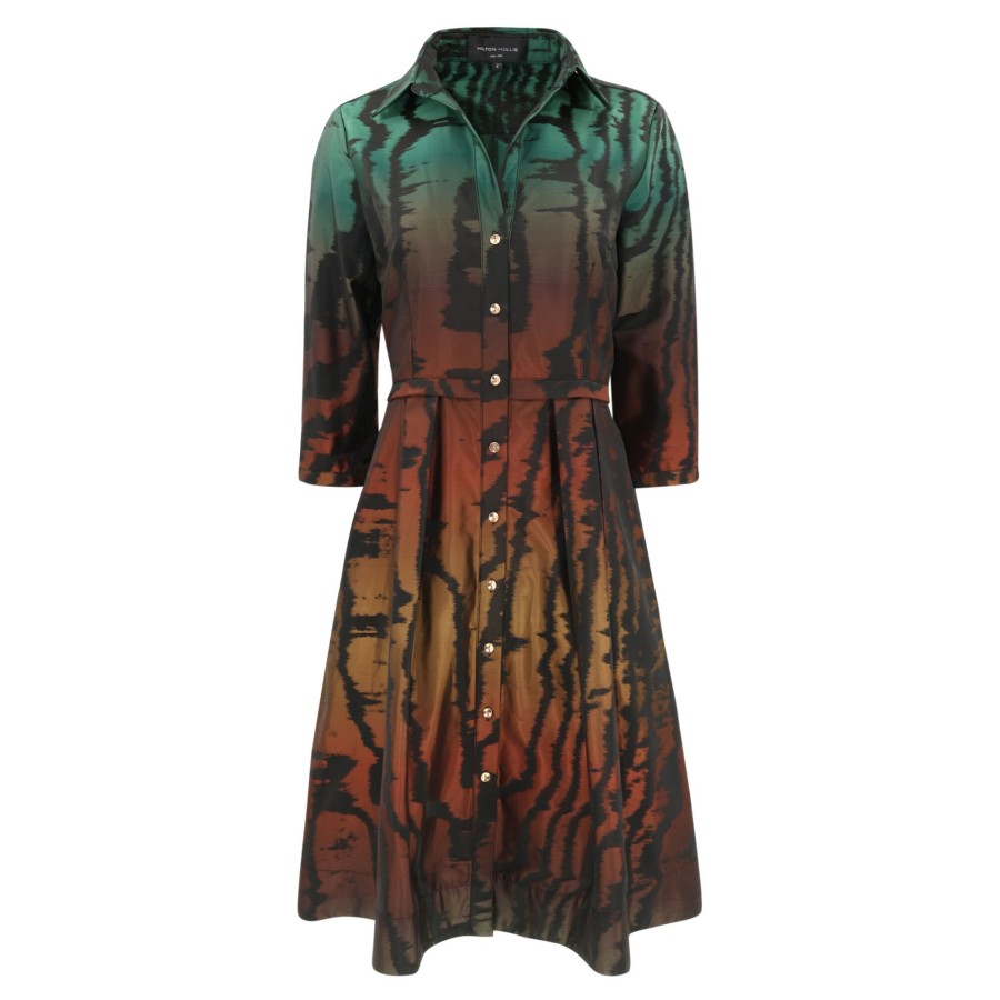 Clothing Hilton Hollis | Wood Grain Jacquard Dress Bronze