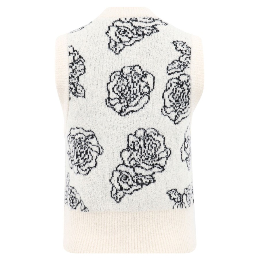 Clothing Baum Und Pferdgarten | Corry Embroidery Flower Sweater Creme