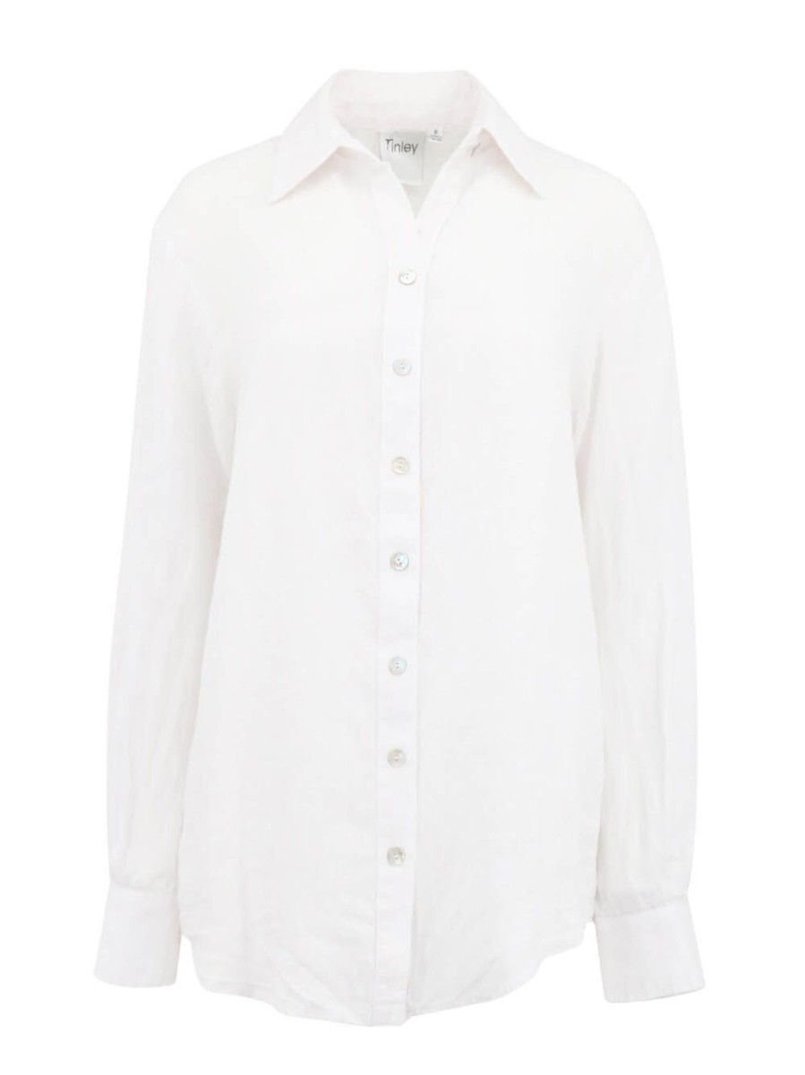 Clothing Finley | Monica Linen Shirt White