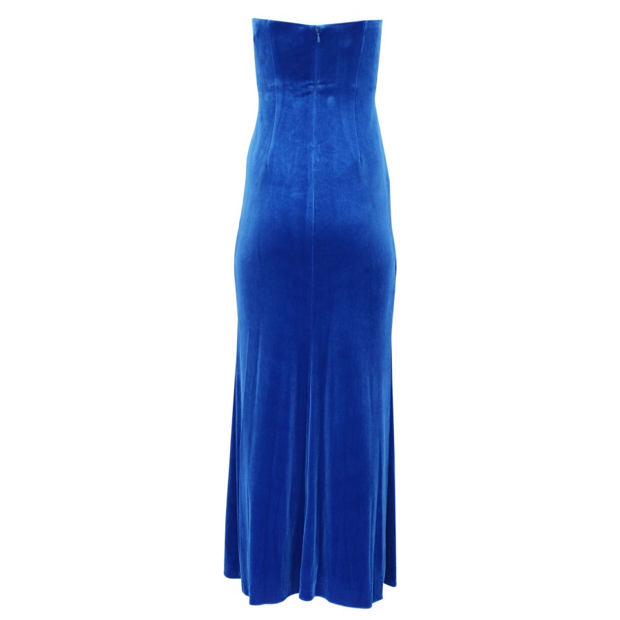 Clothing Aidan Mattox | Velvet Strapless Gown Canary
